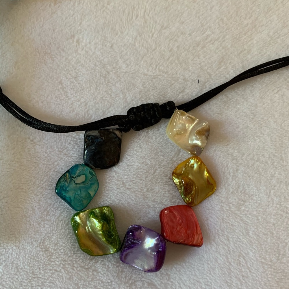 Colorful Shell Charmed Bracelet - Picture 2 of 2